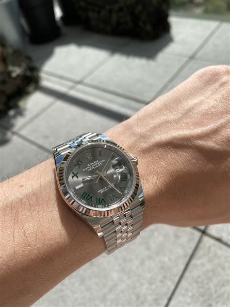 rolex datejust 36 wimbledon replica review|rolex datejust 36mm wimbledon.